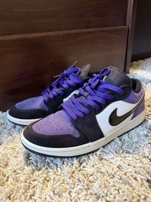 Tamanho 11 - Air Jordan 1 quadra baixa roxa - Imagem 1 de 4