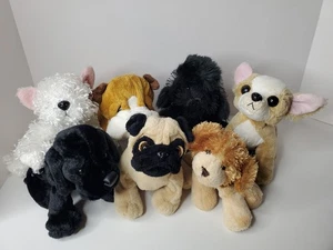 Webkinz Dog Lot of 7 Spaniel, Chihuahua, Bulldog, Pug, etc. No Codes Ganz Plush - Picture 1 of 10
