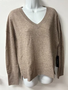 NEW-Tahari-Donna-Maglione 100% 2 PLY colore Cashmere Grigio. tg-L. Cina. - Foto 1 di 9