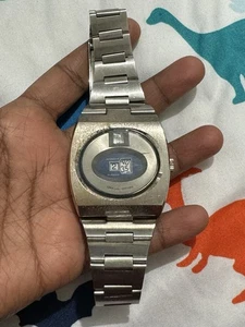 AUTHENTIC SWISS AUTOMATIC MEN'S DIGITAL JUMP HOUR INCABLOC 17 JEWELS VINTAGE - Picture 1 of 7