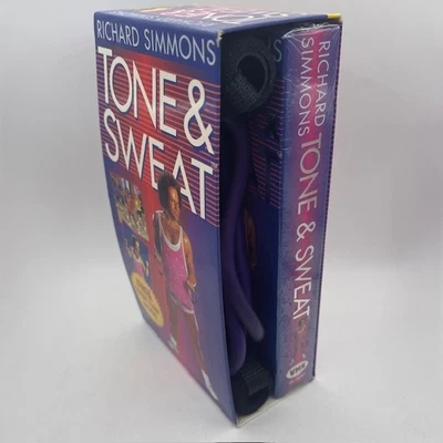 Richard Simmons Tone & Sweat VHS Sealed + Tonin’ Cord Boxed Set 1994 - Image 1 of 4
