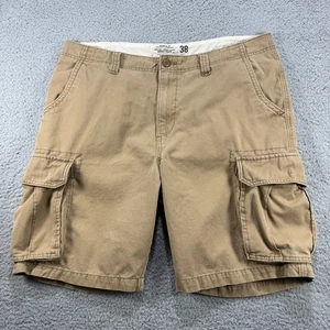 Old Navy Men’s 38 Broken-In Classic Length Beige Tan Khaki Cargo Shorts Act 40* - Picture 1 of 11