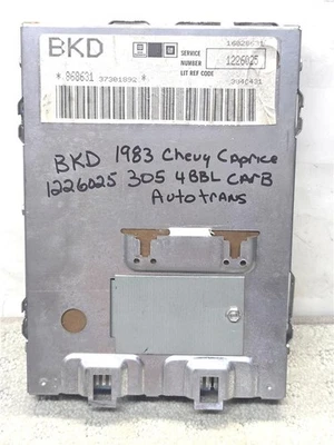 1985 CHEVROLET CAPRICE 305 CARB 700R4 AUTO TRANS COMPUTER CHIP BKD ECM 1226025 - Image 1 of 3