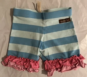 NWOT Matilda Jane girls size 4 stripes ahoy shorties let's go together blue pink - Picture 1 of 5