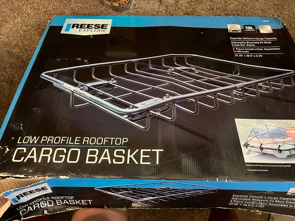 Cesta de carga de acero con techo Reese portaequipajes (NUEVO) CAJA ROTA Foto 1 de 4