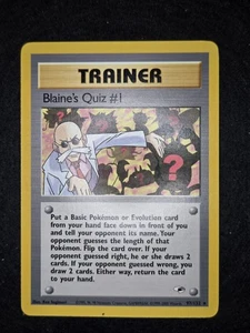 Blaine's Quiz #1 97/132 - Trainer Gym Heroes Set - Rare Non Holo - LP - Pokemon - Picture 1 of 2