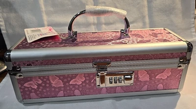Lockable Vibrator Case - Regular - Pink - Discreet adult-novelty Toy Box - Image 1 of 4