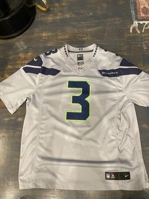 Camiseta Nike On Field NFL Seattle Seahawks para hombre XXL gris Russell Wilson #3 cosida Foto 1 de 4