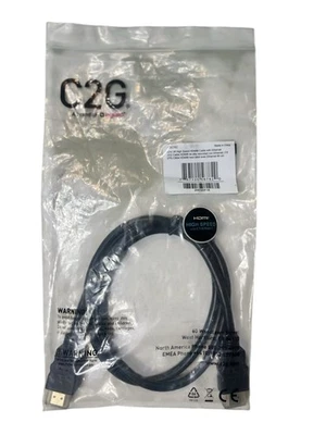 Cable HDMI de alta velocidad C2G de 3 pies con Ethernet #56782 - Nuevo sellado - HDTV 1080p Foto 1 de 2