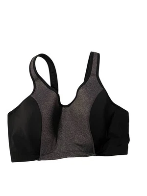 42DDD Livi Active 胸罩黑色灰色钢圈模压运动文胸 42F — 第 1/4 张图片