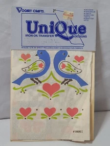 Vogart Crafts Iron On Transfers Blue Doves And Hearts 12 "x 18" Unique #0800I - Picture 1 of 13