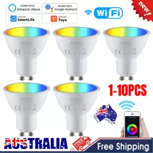1-10PCS WiFi Smart Bulb Dimmable GU10 LED Light Bulb 90-250V For Alexa Google - Picture 1 of 18