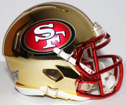 San Francisco 49ers Chrome Custom  Mini Helmet Cover