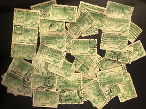 Postage Stamps For Crafting: 1936 1c John Paul Jones/Ship; Green; 50 Pieces - Picture 1 of 1