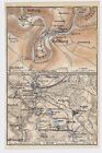 1911 ORIGINAL ANTIQUE MAP OF KYLLBURG DAUN MEHREN RHINELAND-PALATINATE GERMANY