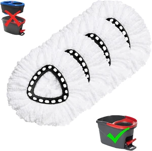 4 Pack Spin Mop Replacement Heads Compatible with O Cedar, Microfiber Spin Mop - Picture 1 of 12
