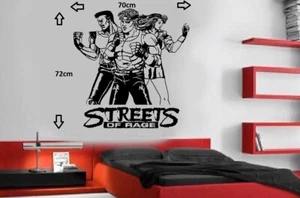 calles de rabia clásica sega megadrive snes nnintendo vinilo pegatina arte pared - Imagen 1 de 4