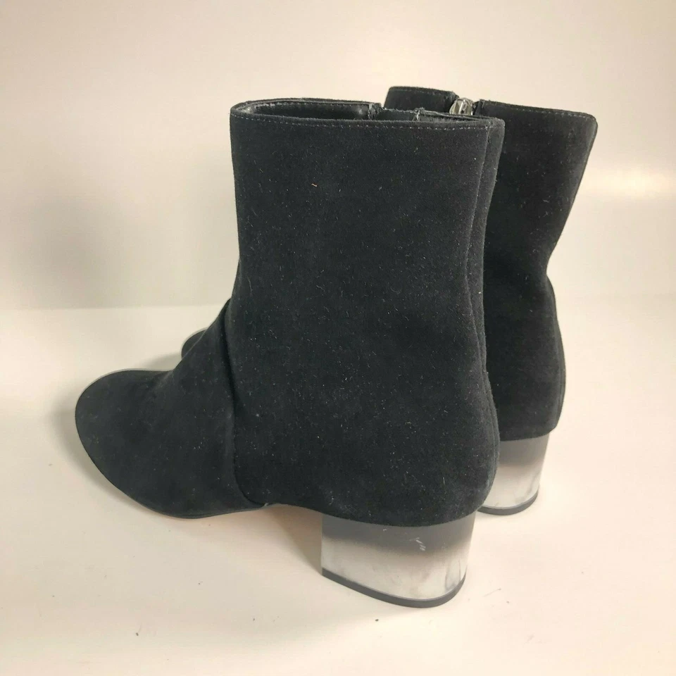 Botas de gamuza negras para mujer HALSTON botines con cremallera, talla 6M Foto 1 de 4