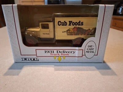 Banco de camión de reparto ERTL 1931: Cub Foods: escala 1/34: vintage 1990: nuevo en caja Foto 1 de 4