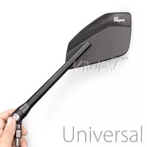 Motorcycle Mirrors CleaverII Convex Lens Black for Harley Sportster Iron 833 LOW - Picture 1 of 10