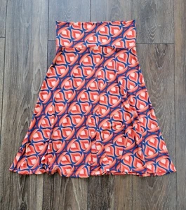 LuLaRoe Azure einfach bequemer Rock weiß marine orange Damengröße Small - Bild 1 von 9