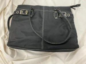 Black wipeable Fabric Tote Bag - Picture 1 of 5