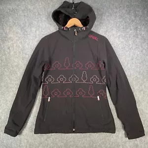 O'Neill Jacket Womens Medium Black Pink Floral Fleece Inner Stretch Skate Surf - Picture 1 of 17
