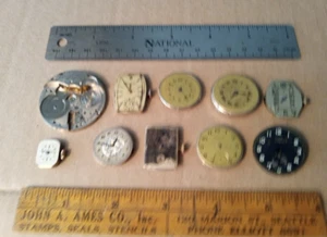 Lote de movimientos de relojes antiguos vintage Steiff Elgin Telix Waltham Bulova - Imagen 1 de 22