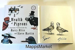 SIGNED A Wealth of Pigeons: A Cartoon Collection by STEVE MARTIN 1st/1st HC NEW - Picture 1 of 11