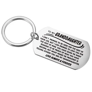 To My Granddaughter Keychain Gift for Granddaughter from Grandma Grandpa Dog ... - Picture 1 of 5