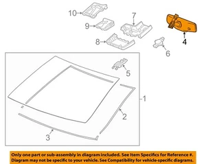 Cadillac GM OEM 14-16 ATS Inside-Rearview Rear View Mirror 13580909 - Picture 1 of 2