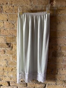Satin lace trimmed skirt slip size 12-14