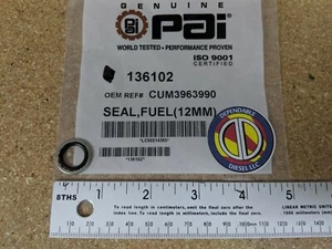 Sello de combustible de 12 mm para lavadora de sellado Cummins PAI #136102 Ref 3963990 3957427 3963992 - Imagen 1 de 9