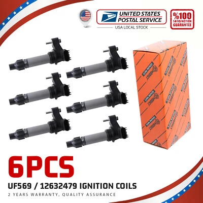 6X Bobina de encendido para Buick LaCrosse Cadillac CTS ATS STS Chevy GMC Saturn UF569 Foto 1 de 4