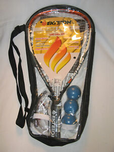 Ektelon Racquetball Kit - 900 Level Titanium Racquet+Balls+Eyeguard Glasses+Book