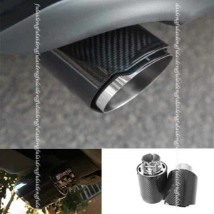 2pc Carbon Fiber Rear Tail Exhaust Pipe Muffler Tip For Honda CRV CR-V 2017-2022 - Picture 1 of 9