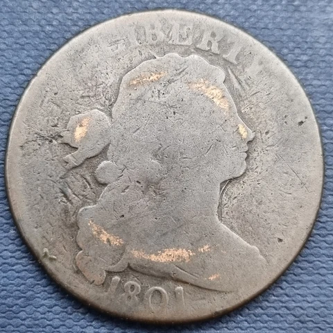 1801 Draped Bust Large Cent 1c Better Grade #60458 Cover