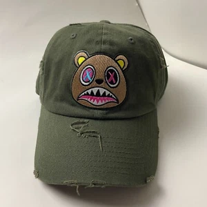 Baseballkappe Distressed Kbethos Vintage-Stil grün Bär Logo Einheitsgröße - Bild 1 von 10