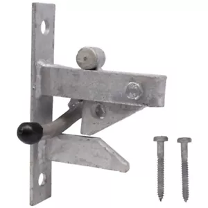 Field Gate Latch Catch Auto UK Pattern HEAVY Galv lockable Inc Fixings - Picture 1 of 9