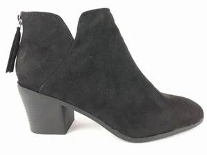New Look Love Your Sole Faux Suede Back Zip Chelsea Heel Boots Booties US11 UK9 - Picture 1 of 6