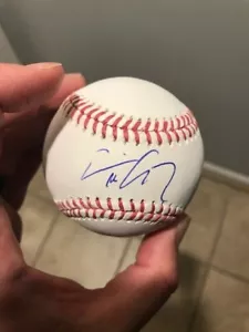 Eric Chavez New York Mets autographed signed ROMLB Baseball - Picture 1 of 2
