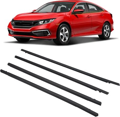 4 PACOTES Sello burlete moldura ventana exterior coche para Honda Civic 2016 - 2021 - Imagem 1 de 4