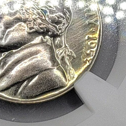 1953 Proof Jefferson Nickel Recut Ribbon FS 401 PF 67 NGC PR 67 Light Tone - Image 1 of 4