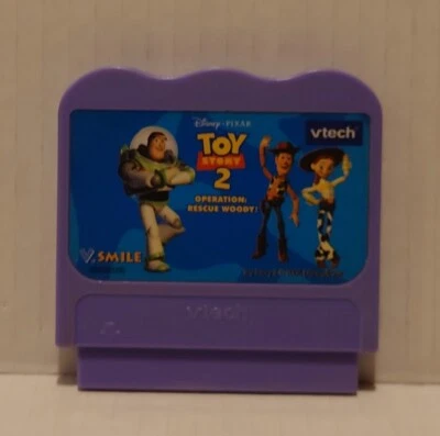 Vtech Vsmile learning system Toy Story 2 Rescue Woody game cleaned & works fine - Image 1 of 2