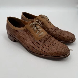 Walter Newberger x Wilkes Bashford geflochtenes Leder Oxford elegante Schuhe Herren Größe 12 - Bild 1 von 10
