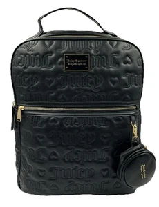 Juicy Couture aufgeblasener Rucksack in Originalgröße Lakritz Laptop Geldbörse inkl. - Bild 1 von 11
