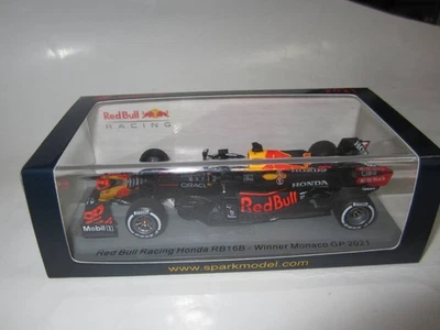 Spark 1/43 Red Bull RB16B Honda 2021 Monaco GP Winner Max Verstappen #33 - Immagine 1 di 4