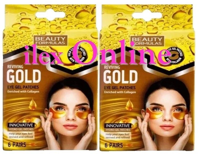 2 X Reviving Gold Eye GEL Beauty Formulas Patches 6 Pairs