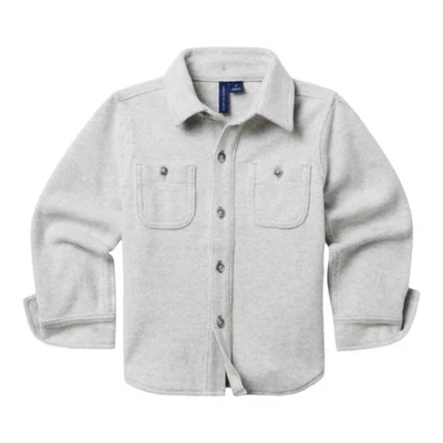 Janie and Jack NWT “The Sweater Shirt.” Gray Heather. Size 8 - Image 1 of 3