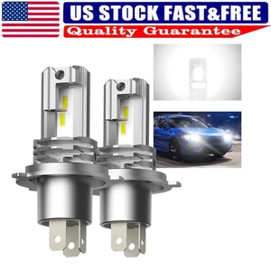 AUXITO H4 Combo 9003 LED Headlight Low Kit Bulbs High Beam Super White 40000LM - Picture 1 of 21